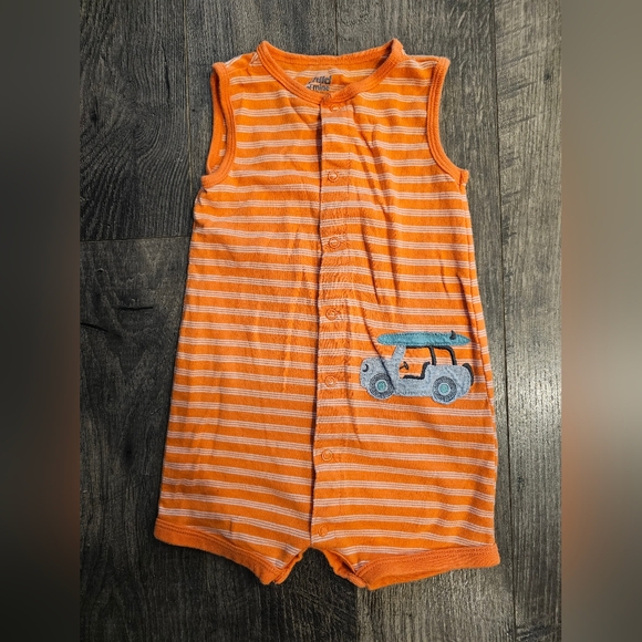 Carter's Other - 24M Carter's Orange Striped Snap Onesie for Playful Comfort‎ Surfboard Summer